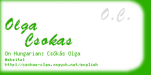 olga csokas business card